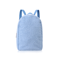 Sac à dos en polaire sherpa personnalisé en gros, sac à dos décontracté en peluche pour femmes, tendance