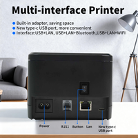 Mini imprimante thermique sans encre de 2 pouces SR5808, imprimante de codes-barres et QR de 58 mm, interface USB/sans fil, en stock