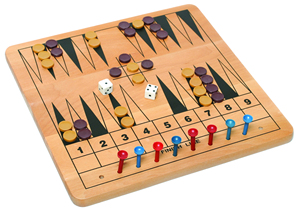 Juego de Mesa 10 <span class=keywords><strong>en</strong></span> 1, Juegos de Mesa de Madera, Ajedrez, Backgammon, Damas, Mikado, Dominó, Ludo, Póker, Cribbage, <span class=keywords><strong>Dados</strong></span>, Goose - Product Image 5