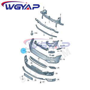 WGYAP OEM 5NN 807 217 <span class=keywords><strong>B</strong></span> C <span class=keywords><strong>E</strong></span> <span class=keywords><strong>G</strong></span> K GRU Nueva condición Autopartes Parachoques delantero para Volkswagen Tiguan Allspace - Product Image 3