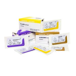 Suture chirurgicale résorbable OEM PGLA 910 Polyglycolic PGA avec <span class=keywords><strong>aiguille</strong></span> pour hôpitaux vétérinaires - Product Image 5