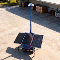 Remolque con 3 Paneles Solares de 400W y Sistema de Cámara CCTV para Proyectos de Ingeniería