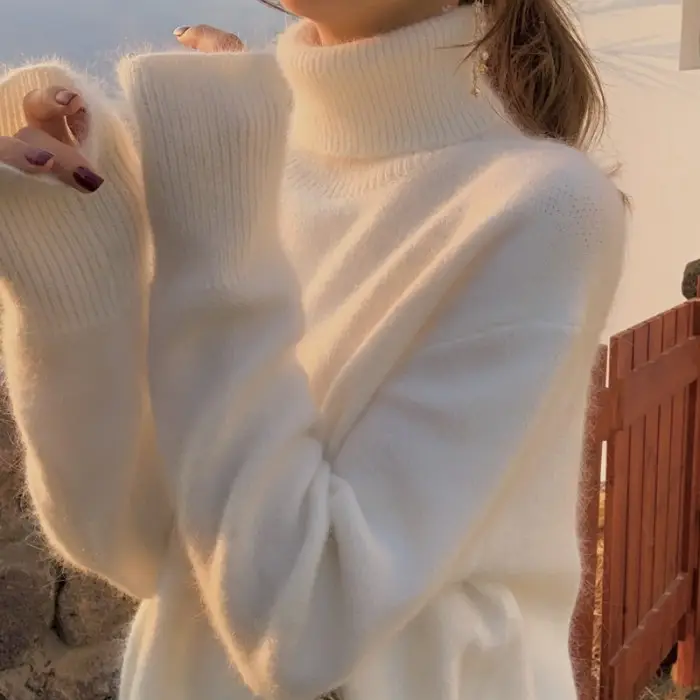fashion lady winter turtleneck super high quality cashmere women sweater