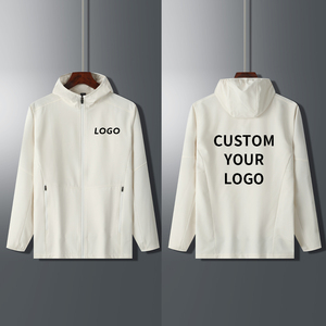 Winter <b>White</b> Black Zipper Up Custom Logo Winter <b>Jacket</b> <b>Men</b> <b>Mens</b> Hoodies Long Sleeve T Shirt - Product Image 5