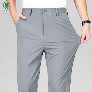 <span class=keywords><strong>Pantalon</strong></span> <span class=keywords><strong>chino</strong></span> pour homme, sensation de fraîcheur, décontracté, coupe droite, tissu extensible, coupe décontractée, <span class=keywords><strong>pantalon</strong></span> long pour le bureau quotidien - Product Image 4