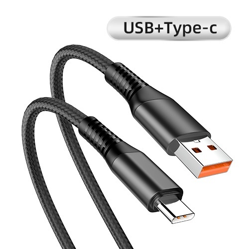 Super Fast 5A Type-C Nylon Braided Pure Copper Conductor Data Cable USB-to-C Flash Charging Android Mobile Phones Earphones