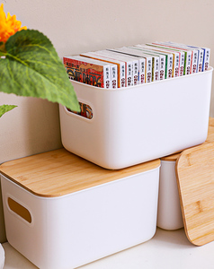 CityLife blanc grand plat empilable en plastique articles divers boîte de <span class=keywords><strong>rangement</strong></span> couvercle européen organisateur de chaussures pour cuisine nourriture literie stockage - Product Image 2