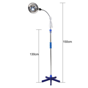 Lámpara Quirúrgica Móvil Sin Sombra de 300W Halógena 000Lux con Altura Ajustable y Cuello de Cisne de Acero Inoxidable para Quirófano - Product Image 6