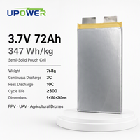 Sel Baterai Pouch NMC ULi 347Wh/kg 3.7V 72Ah Densitas Energi Tinggi untuk UAV Drone Robotika