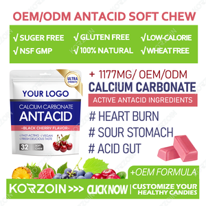 Compresse Masticabili Antiacide OEM HEART BURN per la Salute Intestinale e la Digestione, Gusto Frutta Tropicale Assortito, Prodotti Vitaminici - Product Image 2