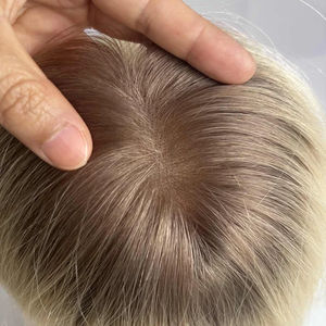Nuovo Design 2026: <span class=keywords><strong>Topper</strong></span> per Capelli Umani con Perline, Applicazione con Perline per Donne, Capelli Vergini con Cuticole Intatte, Toupet Mono dall'Aspetto Naturale - Product Image 3