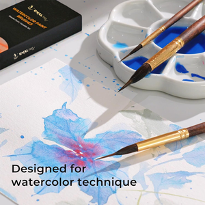 Pinceaux aquarelle de haute qualité, 4 pièces, manche en bois, poils de zibeline, pointe extra longue synthétique pour les détails fins - Product Image 4