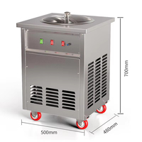 Machine à glace frite automatique à double pot Machine à rouler la crème glacée neuve pour le lait et l'eau pour les jus de fruits et la bouillie