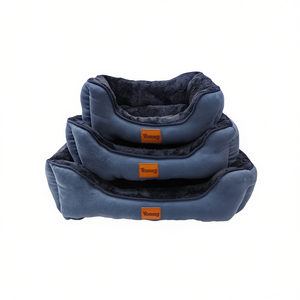 Cama para Mascotas Yommy, Sofá de Tela de Forro Polar Ártico, Azul Oscuro, Tallas S, M, L, Impermeable, Base Antideslizante - Product Image 1