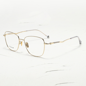 Monturas de Gafas de Titanio Rectangulares con Aro Completo, Ligeras, Unisex, para Adultos, Corrección de Visión, Diseño de Color Sólido - Product Image 3