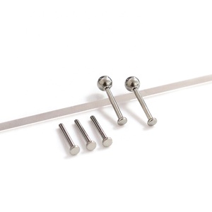 F136 Titan-Lippenstecker Neueste Silberne Körperschmuckstücke für Paare Kühles Sex-Schmuck Bohemian Piercing-Ohrstecker mit Flachem Boden Zubehör - Product Image 4
