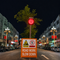 Feux de signalisation solaires à LED rouges à haute visibilité, clignotants, alimentés par énergie solaire, pour la sécurité routière