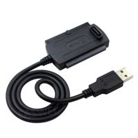 General para PC portátil USB 2,0 a IDE SATA 5,25 S-ATA Cable adaptador de 2,5/3,5 pulgadas