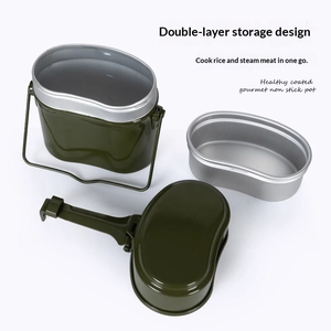 Olla Colgante Multifuncional Tipo 79, Plegable, de Aluminio, Estilo Alemán, para Almuerzo Individual, Portátil, para Campamento al Aire Libre - Product Image 2