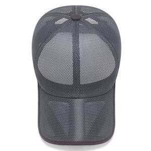 Unisex Breathable Mesh Trucker <b>Cap</b> For Outdoor Sun Protection Adult <b>Baseball</b> Hat Dark Gray - Product Image 4