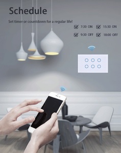 Tuya thông minh chúng tôi Úc 1/2/3/4 gang <span class=keywords><strong>Wifi</strong></span> Cảm ứng tường công tắc đèn ứng dụng từ xa với dây trung tính Alexa Google nhà điều khiển bằng giọng nói - Product Image 5
