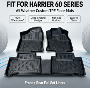 Hersteller-Großhandel: Umweltfreundliche TPE-Fußmatten, Wasserdicht, Rutschfest, Maßgefertigt für Toyota Harrier 60 Serie RHD SUV, Komplettes Set - Product Image 2