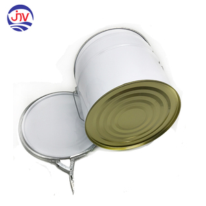 Seaux et barils métalliques haut de gamme en gros – Seau à peinture en acier blanc de 10 L avec couvercle - Product Image 2
