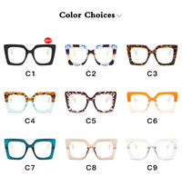 8040 diseñador de lujo mujeres marco moda cuadrado azul luz bloqueo gafas claro óptico espectáculo Retro hombre alta calidad