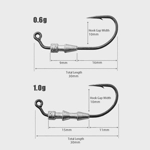 Amo <span class=keywords><strong>da</strong></span> <span class=keywords><strong>Pesca</strong></span> Finesse Trailer Hook Leggero per Rig Wacky e Ned Rig, per <span class=keywords><strong>Pesca</strong></span> al Bass con Esche Morbide in Plastica - Product Image 4