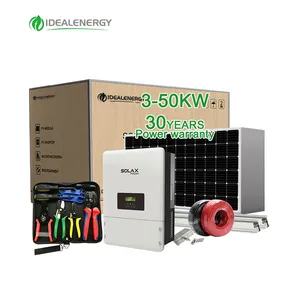 IDEAL full residential complete 10 kvh solar inverter panel energy system 5 kv 10000w 20 k on grid power wall set