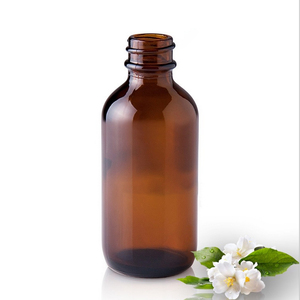 Bouteille ronde en verre <span class=keywords><strong>Boston</strong></span> ambre foncé de 4 oz avec bouchon <span class=keywords><strong>à</strong></span> vis et bouchon en bakélite pour sérigraphie - Product Image 2