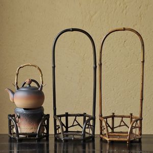 Support de réchaud de thé en <span class=keywords><strong>bambou</strong></span> prune et <span class=keywords><strong>bambou</strong></span> violet, réchaud à vent pour la préparation du thé, table de réchaud de thé, cérémonie du thé - Product Image 1