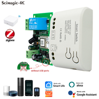 Interrupteur relais intelligent Zigbee 1CH 7-32V 433MHz Module récepteur RF Télécommande sans fil Scimagic-RC