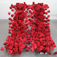 Arrangement de fleurs artificielles roses rouges pour cérémonie de mariage, événement, centre de table floral, décoration de scène