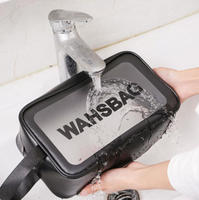 Trousse de Maquillage Transparente en PVC Grande Capacité avec Fermeture Éclair, Organisateur Cosmétique de Voyage, Trousse de Toilette pour Femmes, Rangement Beauté, Logo Personnalisé OEM