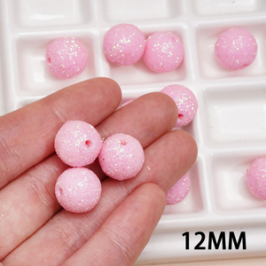 Perles rondes brillantes UV Princesse Aurora (Sleeping Beauty) de 16 mm, trou droit, pour la création de bijoux DIY et accessoires de stylo - Product Image 3