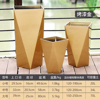 Jardinières décoratives en plastique Pots de fleurs Pots intérieurs émaillés de grande taille bon marché utilisés avec des plantes vertes en forme de losange