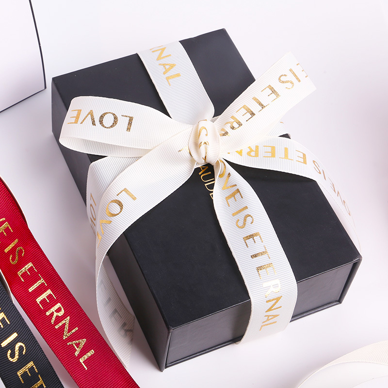 Factory Selling Eco-Friendly Single Face Satin Polyester Ribbon Personalized Luxury Gift Ribbon Wedding Christmas Hanukkah