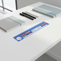 Règle en PVC pour étudiants, motif dessin animé mignon, avec logo personnalisé, impression sérigraphique, design tendance, pour la production publicitaire de papeterie