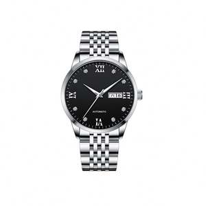 Relojes Mecánicos de Moissanita de Moda al por Mayor para Parejas, Reloj Automático de Doble Fecha, Reloj de Pulsera de Lujo Resistente al Agua - Product Image 1