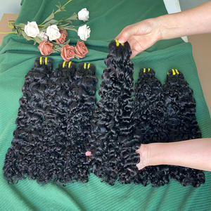 असंसाधित प्राकृतिक कच्चे कुंवारी बर्मी क्यूली मानव बालों का विस्तार डबल खींचा हुआ विटेनेज़ बाल बर्मी कर्ल बाल बंडलों - Product Image 3