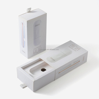 Boîte en carton blanche personnalisée avec tiroir coulissant et emballage à manchon pour rasoir électrique, batterie externe, chargeur de téléphone, diffuseur