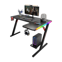Bureau d'ordinateur convertible minimaliste en métal blanc avec soudure sans joint et coins de sécurité arrondis pour le gaming