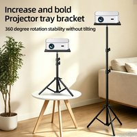 Support de projecteur sur trépied avec plateau, support de sol en métal réglable en hauteur pour projecteur, ordinateur portable, home cinéma OEM ODM