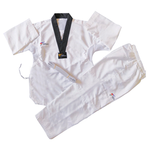 Đồng Phục Võ Thuật WTF Màu Trắng Tùy Chỉnh Cho Người Lớn Trẻ Em TKD Dobok Taekwondo - Product Image 4