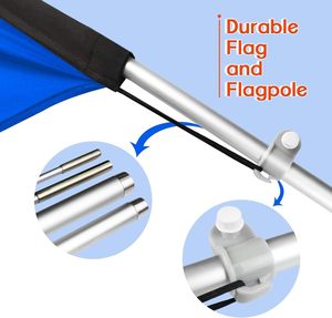 Venta al por mayor personalizado sin MOQ publicidad swooper Bandera de plumas cartel hecho en China para barbería y uso en la playa - Product Image 6