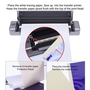 Machine de transfert de tatouage portable Impression parfaite des brouillons de ligne et des portraits T08FS Machine d'imprimante de pochoir de tatouage thermique - Product Image 6