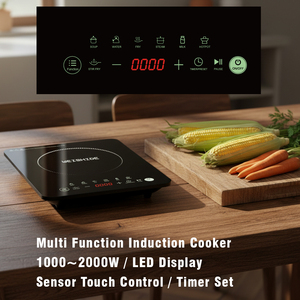 <span class=keywords><strong>Table</strong></span> de cuisson à <span class=keywords><strong>induction</strong></span> multifonction de haute qualité 1000W-2000W, brûleur unique Microlite, écran LED, commande tactile par capteur, pour fondue - Product Image 1
