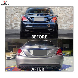 Per Mercedes Benz Classe C <span class=keywords><strong>W205</strong></span> 15-18 <span class=keywords><strong>AMG</strong></span> C63 Paraurti Anteriore Paraurti Posteriore Cofano Faro Minigonne Laterali Nuovi Morsetti di Fabbricazione Diretta - Product Image 4
