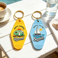Nouveauté : Porte-clés en plastique imprimés en gros, colorés et personnalisés pour hôtels, breloques, porte-clés vierges pour motels avec LOGO personnalisé